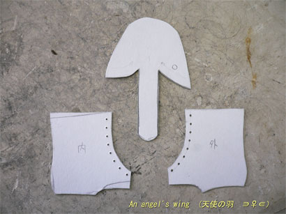 型紙作り 天使の羽 創作人形制作ページ